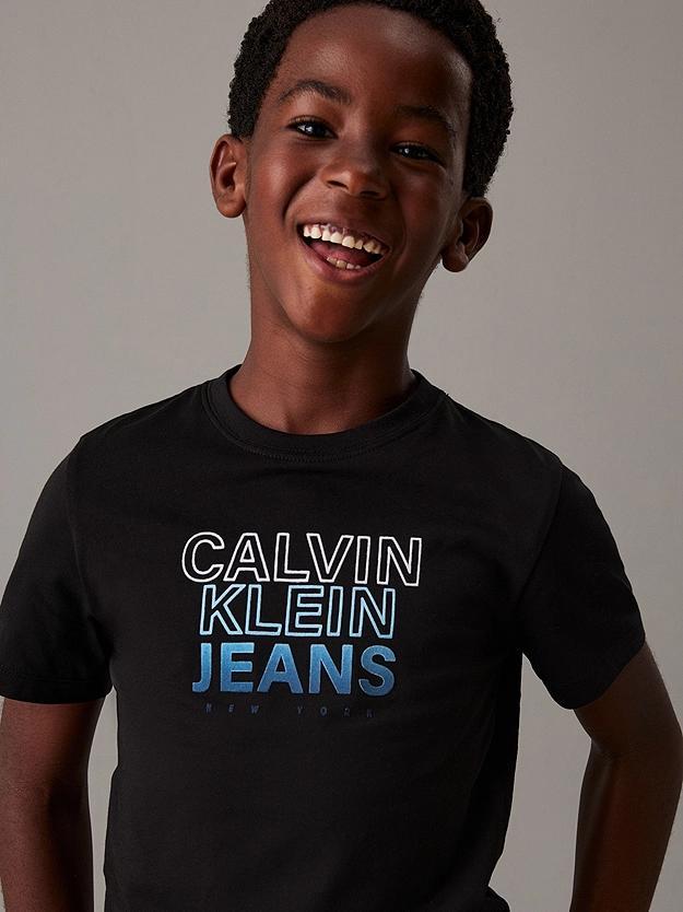 CALVIN KLEIN JEANS GRADIENT FLOCK LOGO SS T-SHIRT