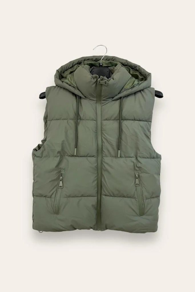 LOVEme Gilet trapuntato con cappuccio