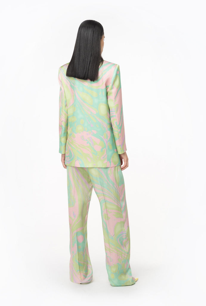 PINKO PENATI PANTALONE SATIN STAMPA