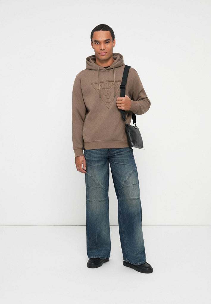 GUESS TRIANGLE RAW PATCH HOODIE