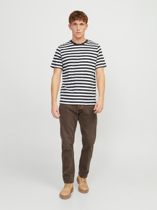 JACK AND JONES JORTAMPA STRIPE TEE SS CREW NECK