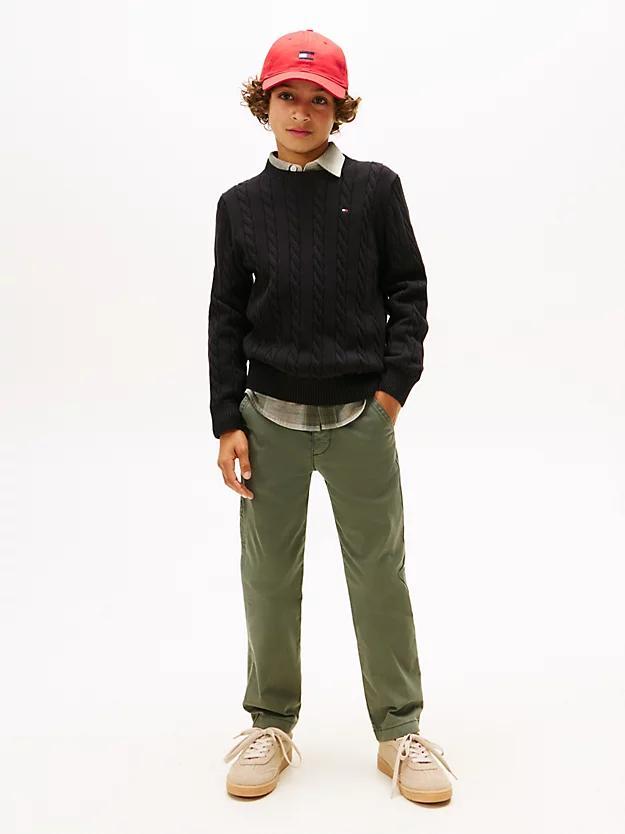 TOMMY HILFIGER COTTON CABLE SWEATER