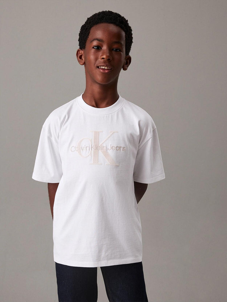 CALVIN KLEIN JEANS EMBOSSED CHECK MONO SS T-SHIRT