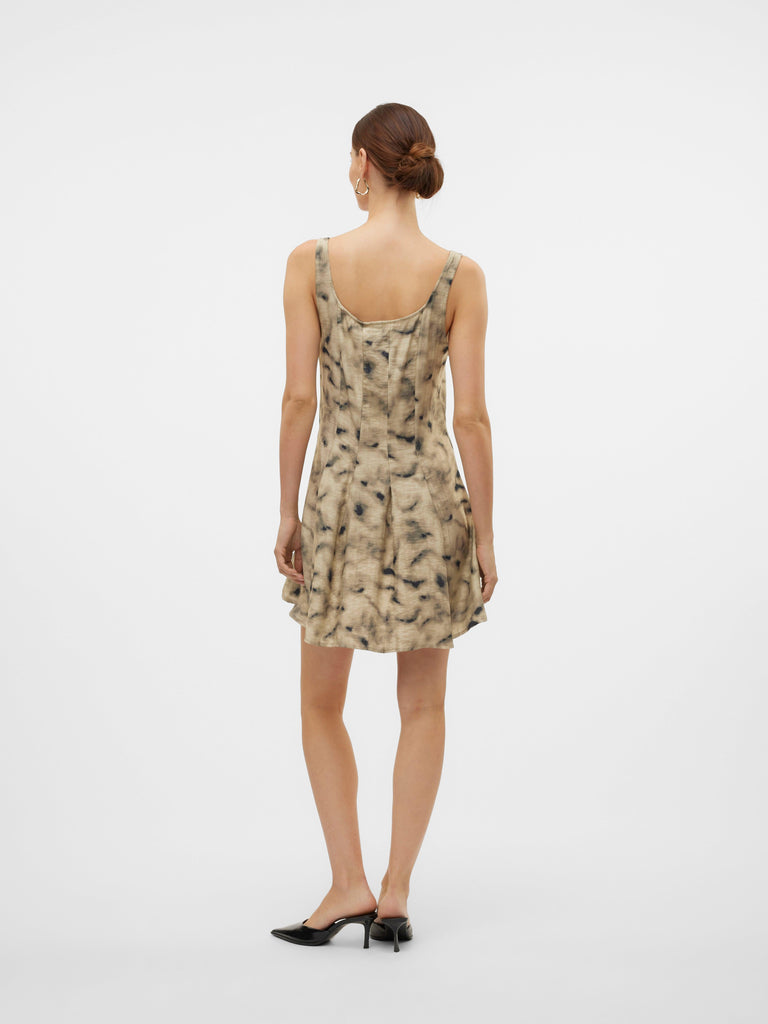 VERO MODA SNERLE S/L PLEAT MINI DRESS WVN EXP