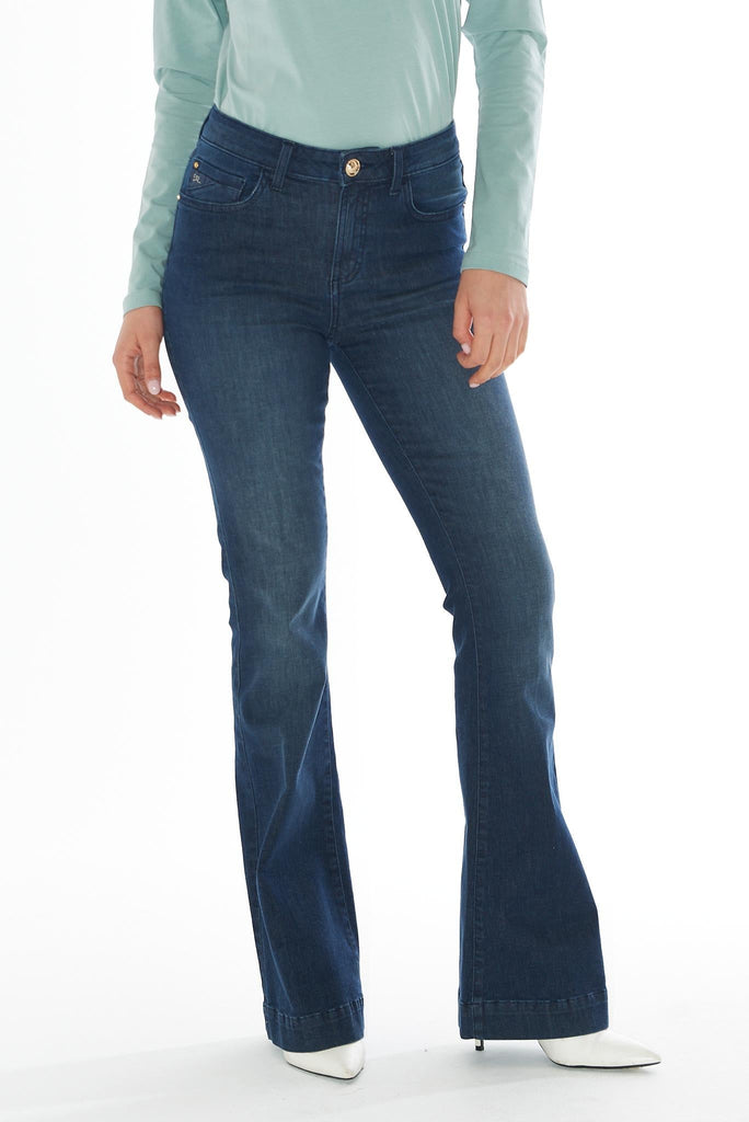 YES ZEE JEANS DONNA TIPO 5 TASCHE, FLARE