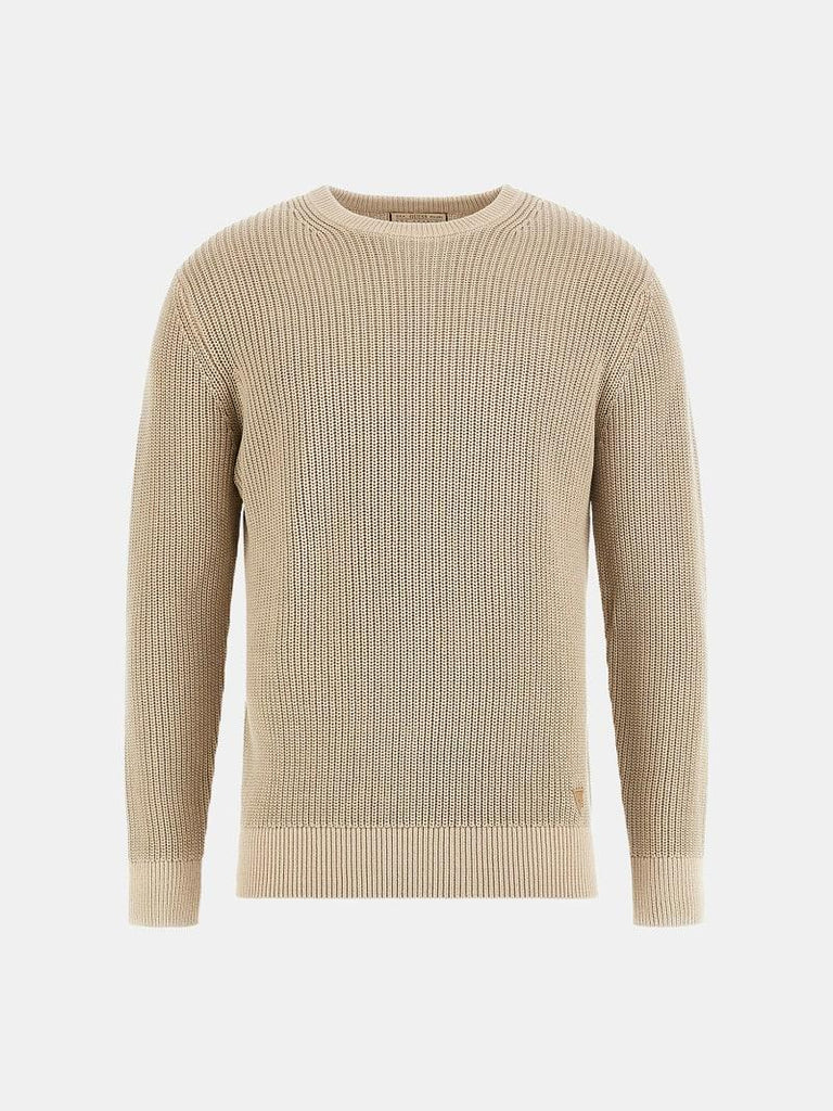 GUESS DELMAR CN LS WASHED RIBBED SWT