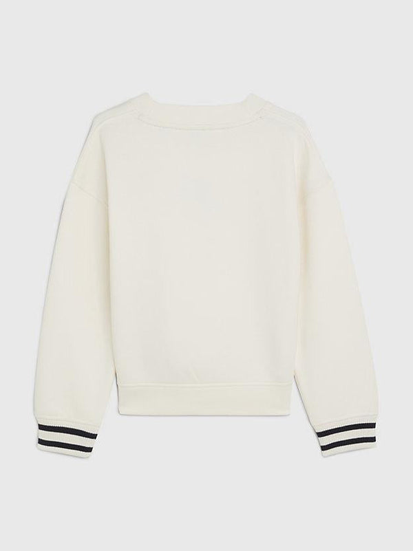 TOMMY HILFIGER MONOGRAM SATIN APPLIQUE MOCK-N