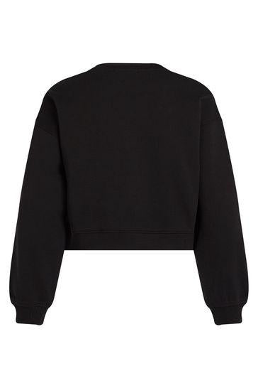 CALVIN KLEIN JEANS GLITTER MONOLOGO CN SWEATSHIRT