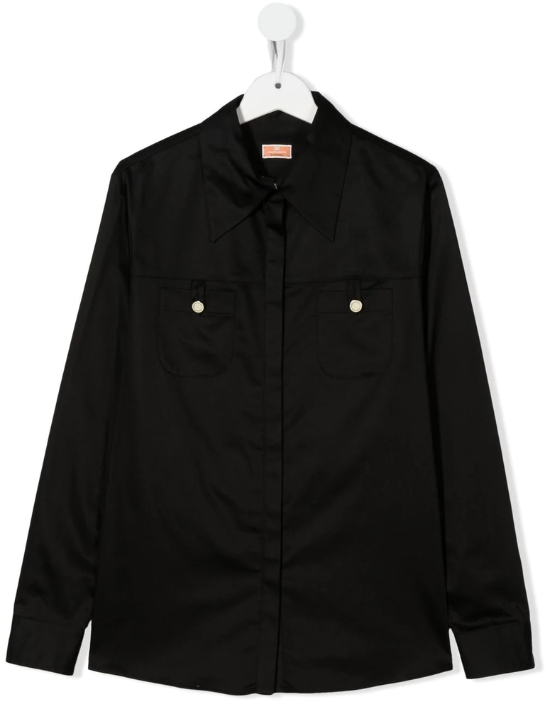 ELISABETTA FRANCHI La Mia Bambina CAMICIA CON BOTTONI LOGATI SMA