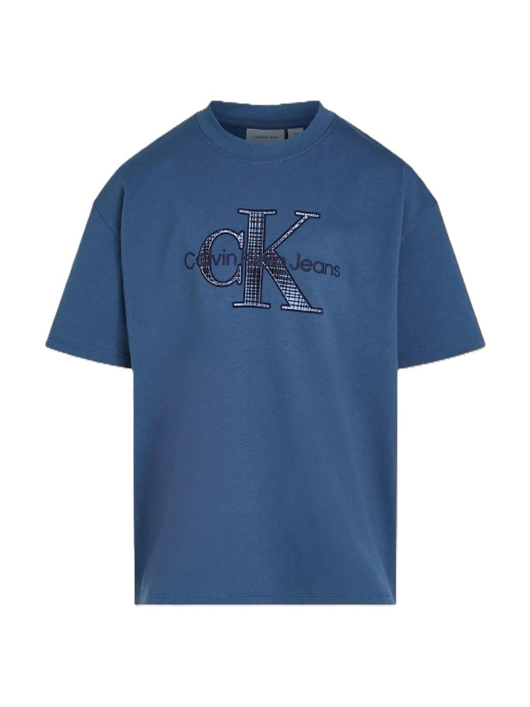 CALVIN KLEIN JEANS EMBOSSED CHECK MONO SS T-SHIRT