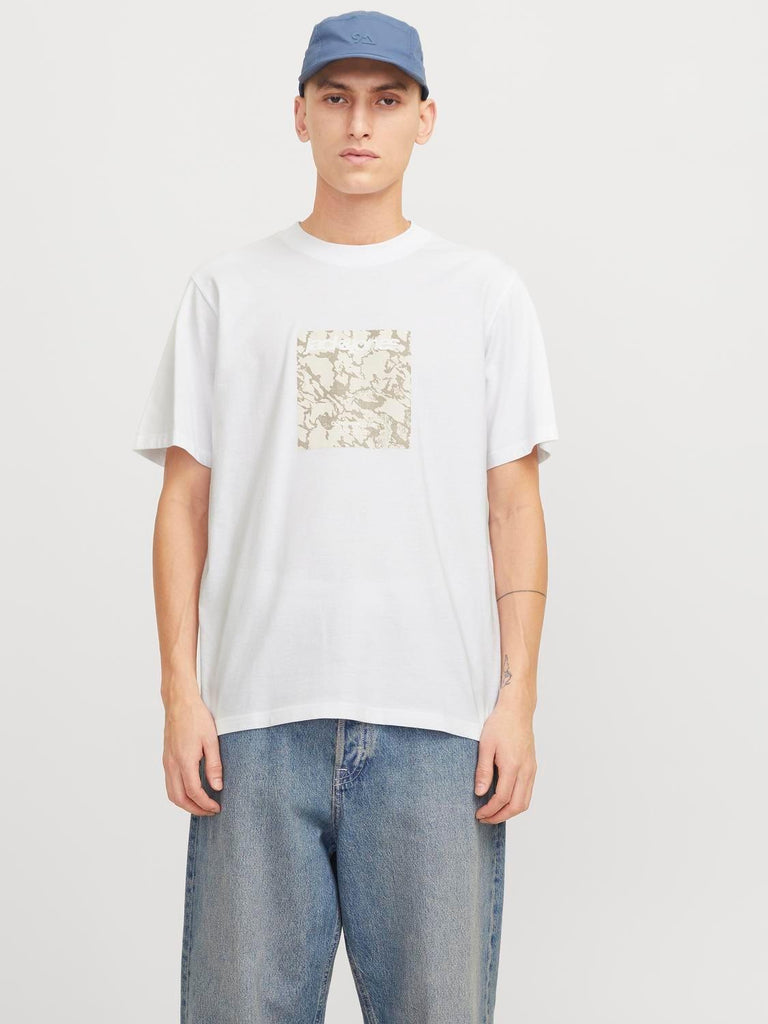JACK AND JONES JCOTARMAC CAMO FRONT TEE SS CREW NECK