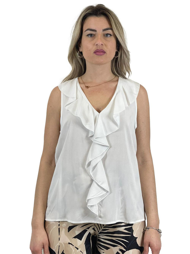 MARKUP BLUSA IN VISCOSA CON ROUGE