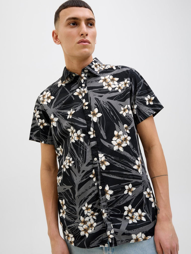 JACK AND JONES JJHAWAII AOP SHIRT SS LN