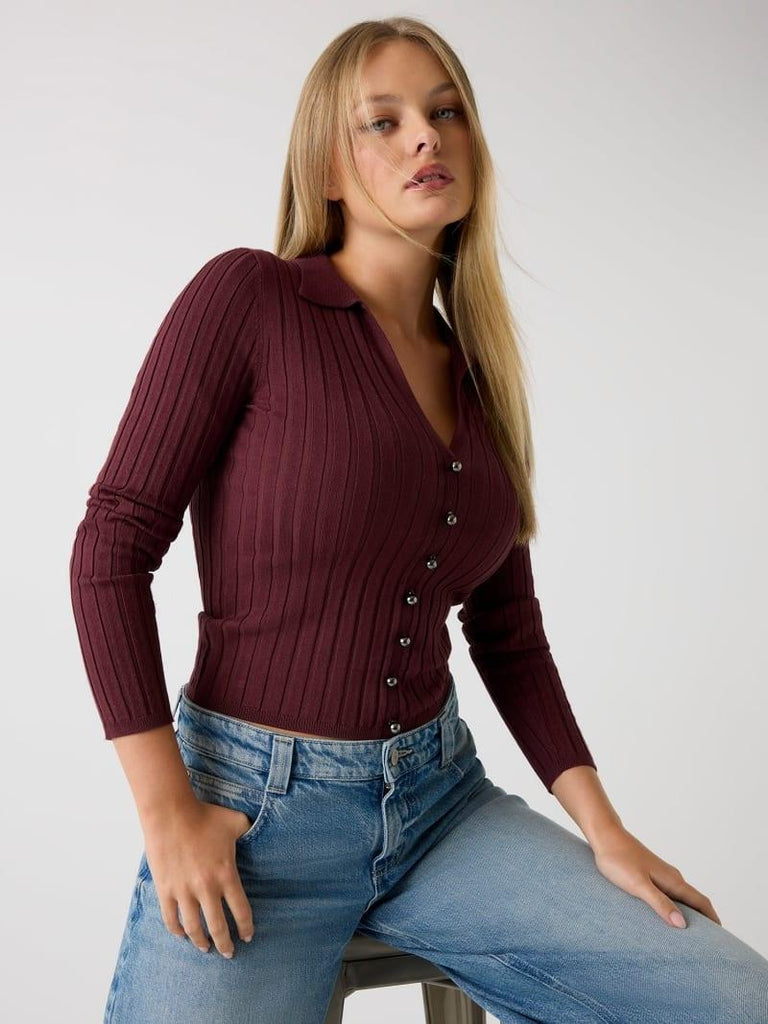 GUESS LS VN RIB MIRANDA SWTR