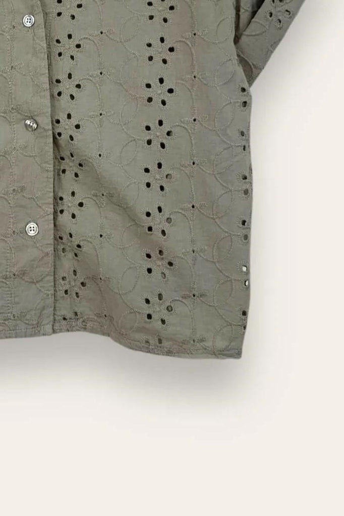 LOVEme Camicia in sangallo scollo a V