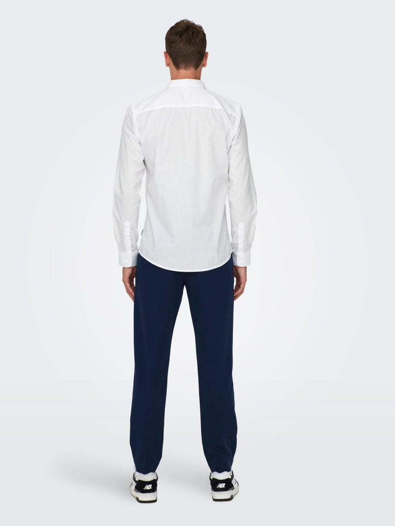 ONLY&SONS ONSSANE LIFE SLIM LS SOLID POPLIN SHIRT