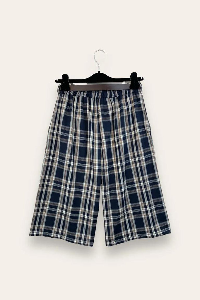 LOVEme Bermuda tartan sotto ginocchio  con elastico retro vita