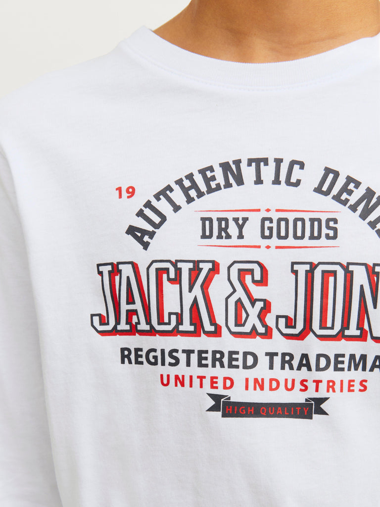 JACK JONES KIDS JJELOGO TEE LS O-NECK 2 COL NOOS JNR