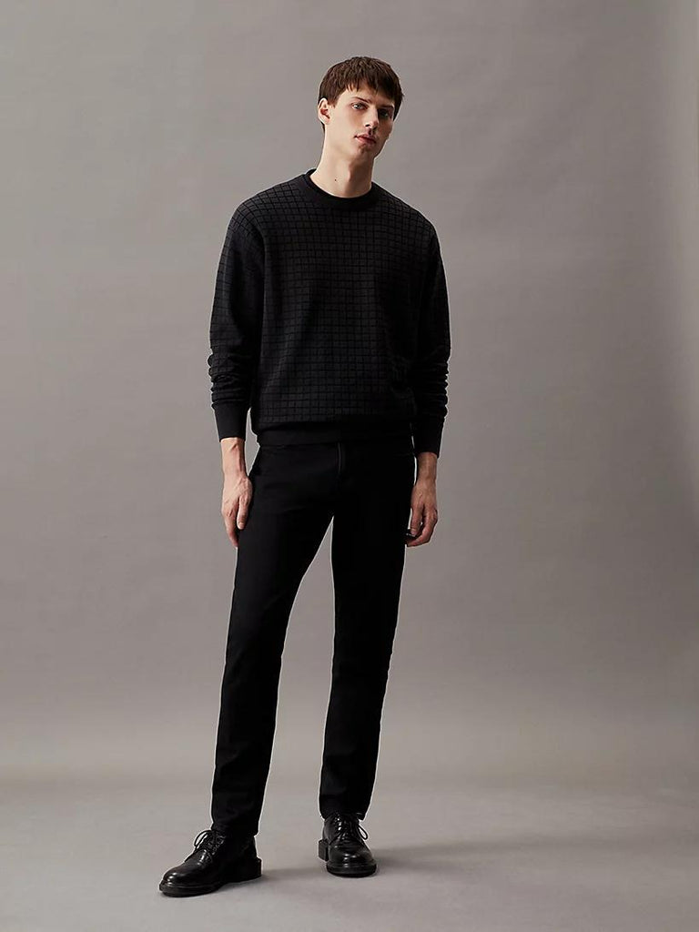 CALVIN KLEIN CHECK PATTERN SWEATE
