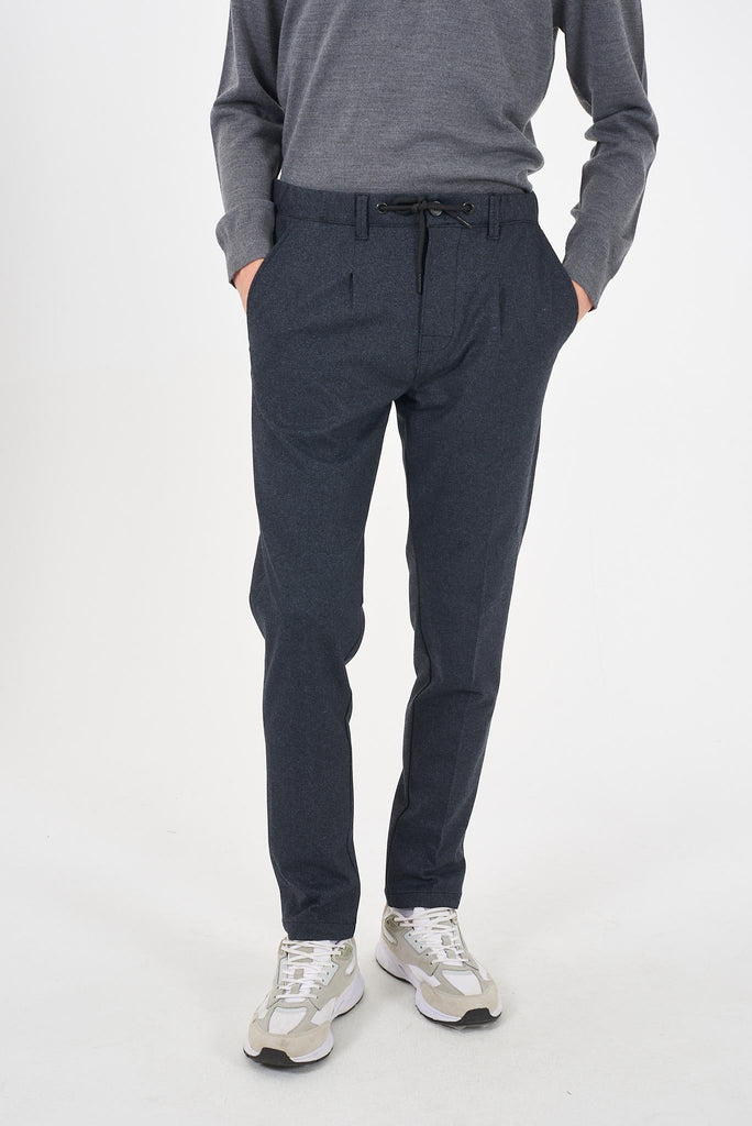 YES ZEE PANTALONE UOMO, COULISSE + ELASTICO, PINCES