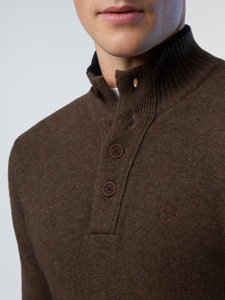 NORTH SAILS HALF BUTTON 7GG KNITWEAR