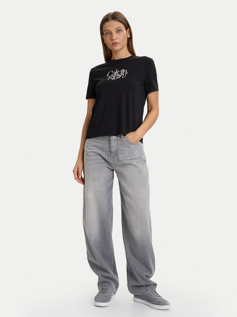 CALVIN KLEIN JEANS SS FITTED SCRIPT CAL