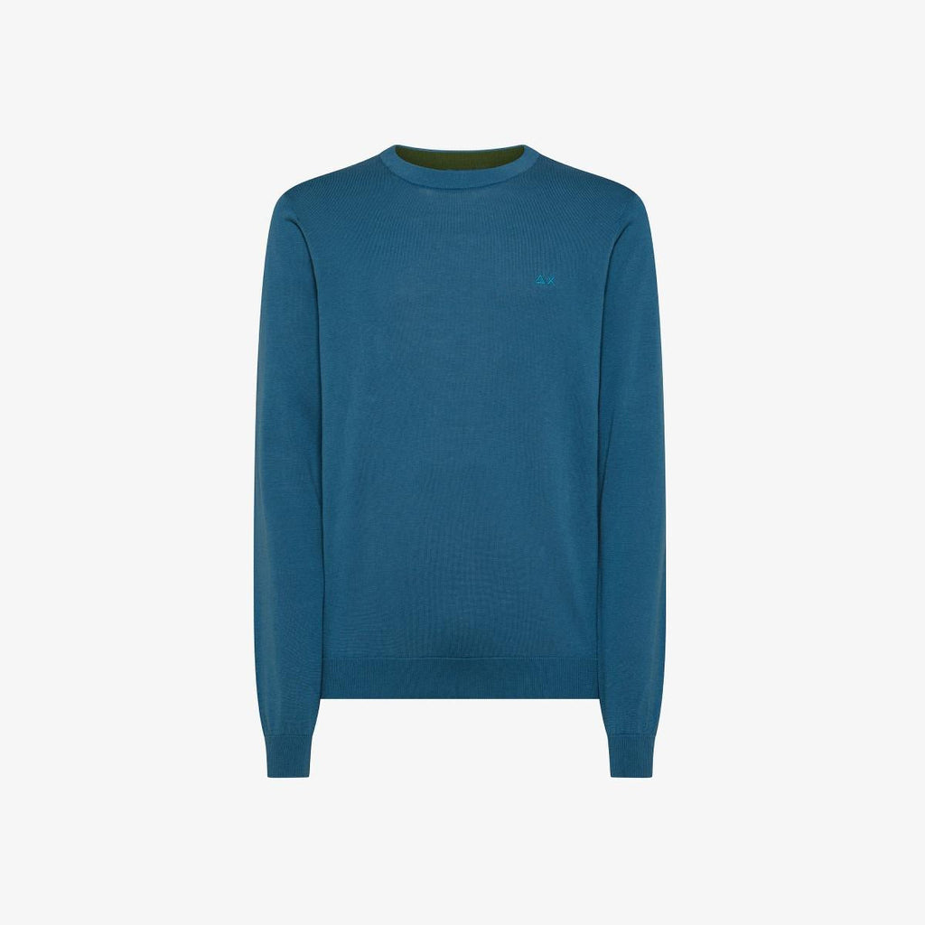 SUN68 SWEATER ELBOW CONTRAST COLOR