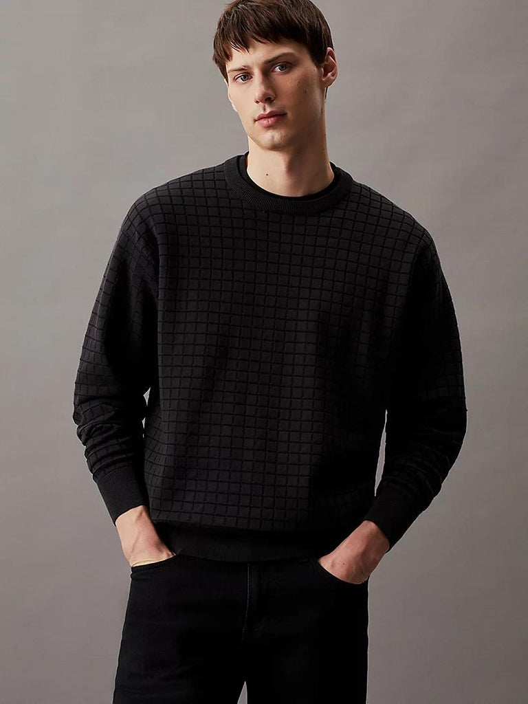 CALVIN KLEIN CHECK PATTERN SWEATE