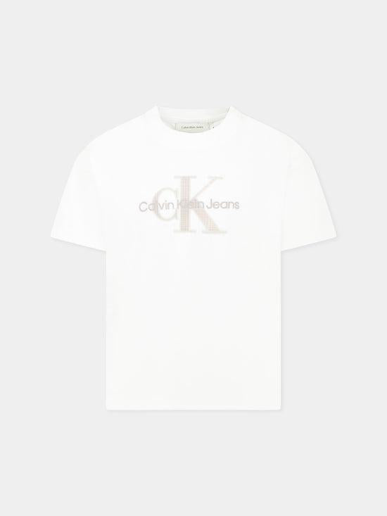 CALVIN KLEIN JEANS EMBOSSED CHECK MONO SS T-SHIRT