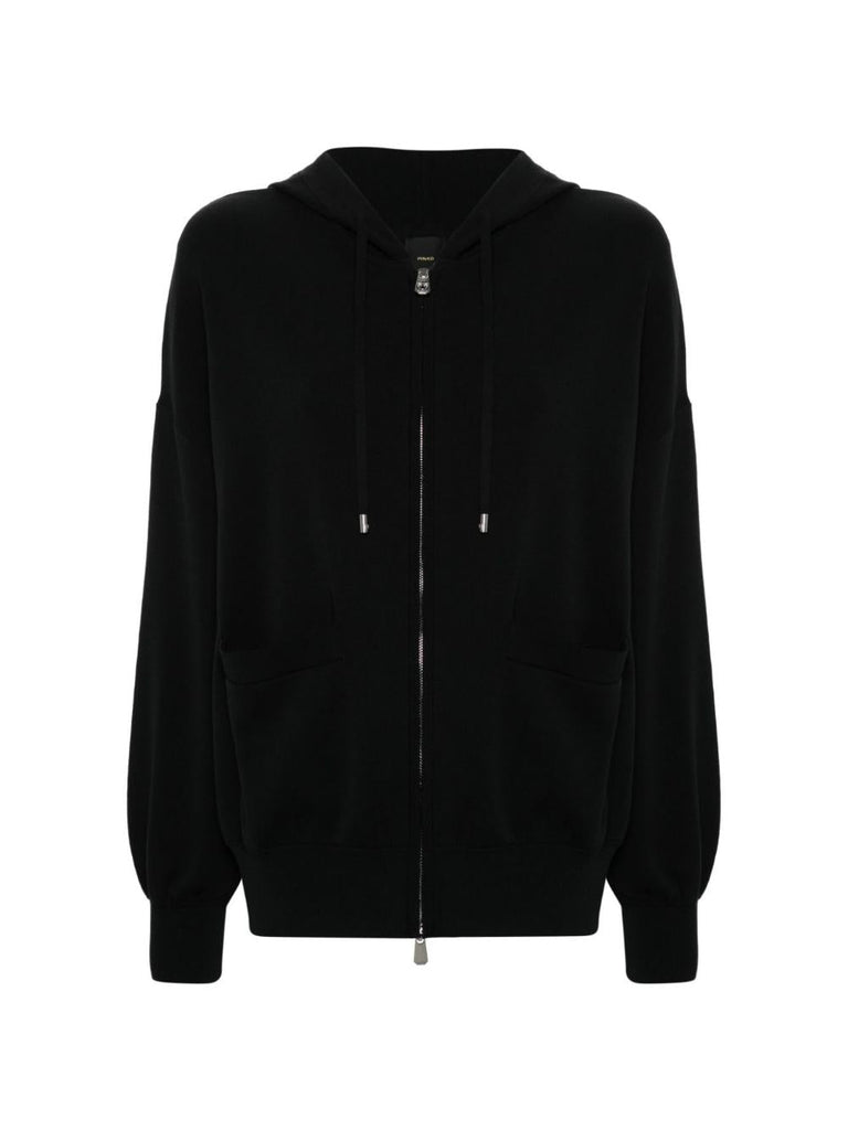 PINKO TIRAGE HOODIE CARDIGAN RASATO