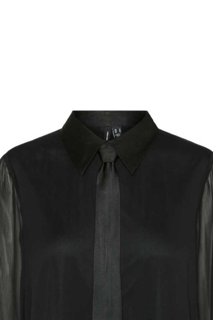 VERO MODA VMSMILLA LS TIE SHIRT WVN GA