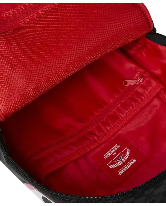 SPRAYGROUND PINK AND BLACK TEAR SIP BACKPACK