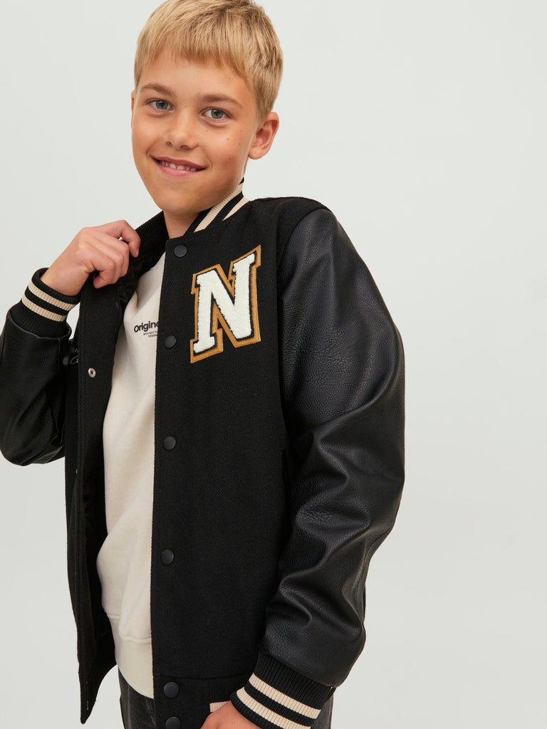 JACK JONES KIDS JORCOLLEGE WOOL BLEND BOMBER JACKET JNR