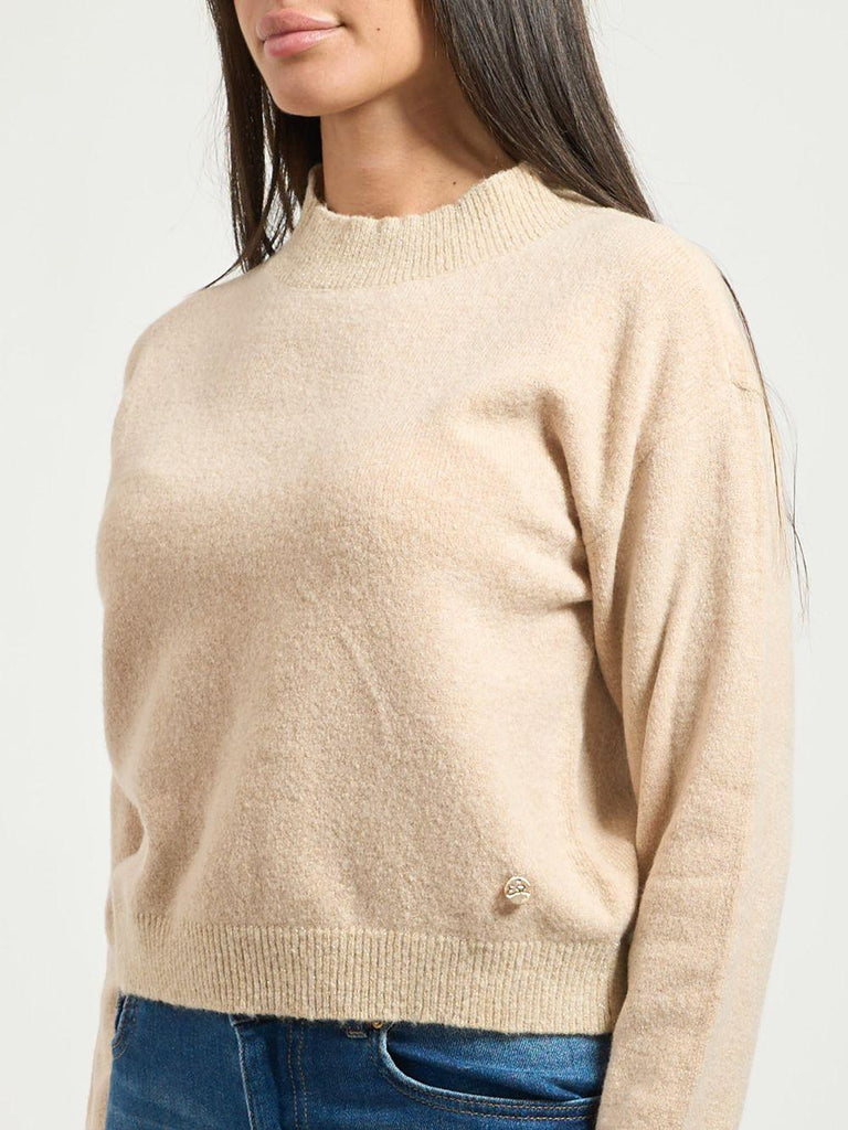 YES ZEE MAGLIA DONNA LUPETTO CROPPED