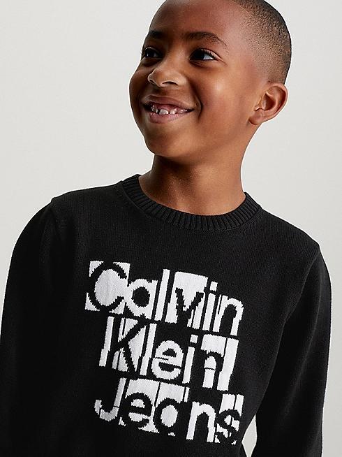 CALVIN KLEIN JEANS INST. GRID GRAPHIC SWEATER