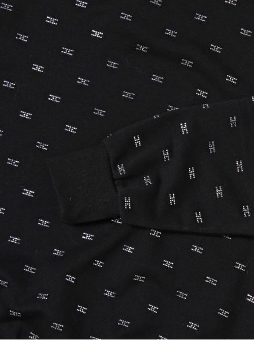 ELISABETTA FRANCHI La Mia Bambina FELPA CON APPLICAZIONE STRASS DOPPIA C NERO