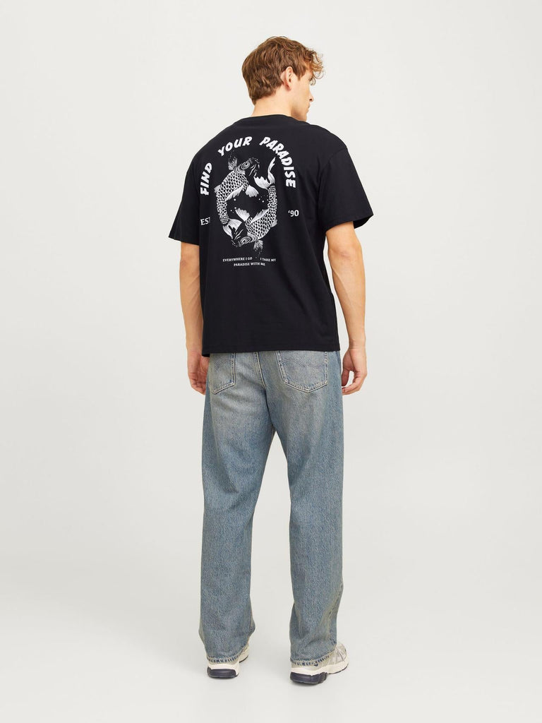 JACK AND JONES JJCHARGE PRINTED TEE SS CREW NECK LN