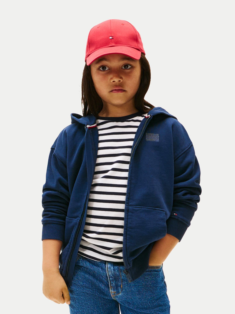 TOMMY HILFIGER TONAL FLAG EMB  ZIP HOODIE