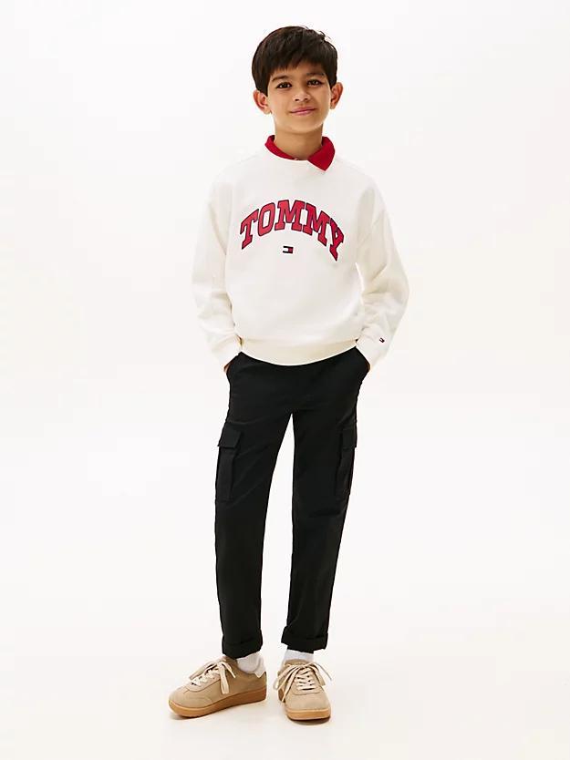 TOMMY HILFIGER VARSITY RAISED PRINT SWEATSHIR
