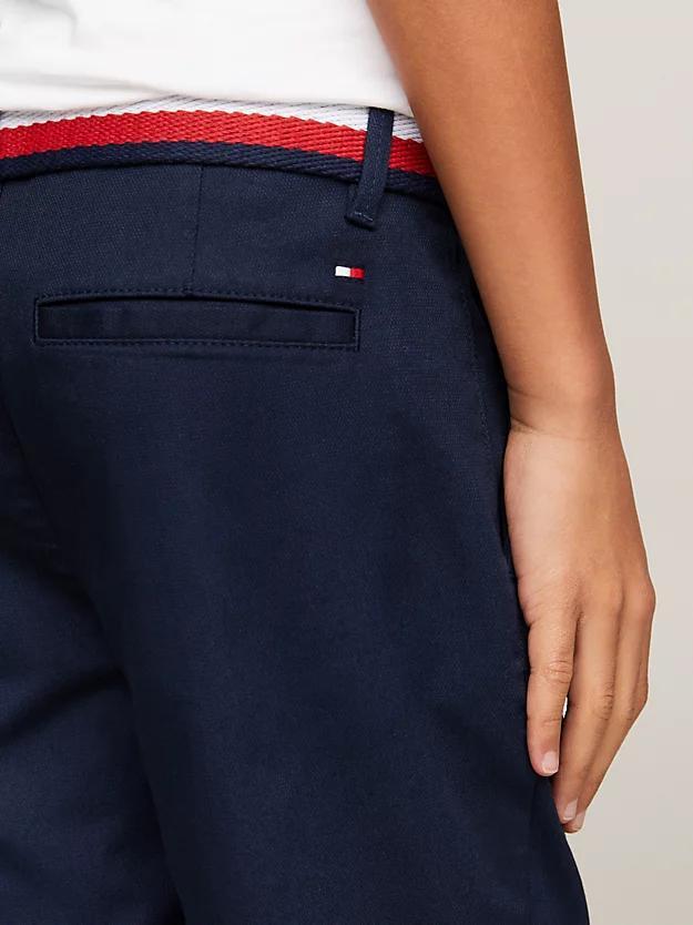 TOMMY HILFIGER WOVEN BELTED SHORTS