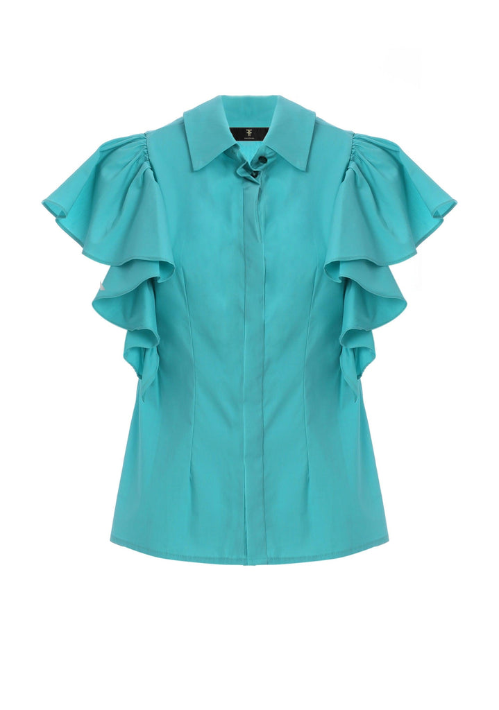 FRACOMINA SHIRT TURQUOISE