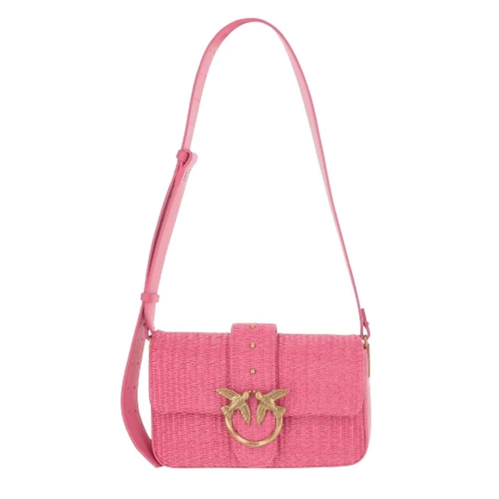PINKO LOVE ONE MINI SLOUCHY FL RAFIA