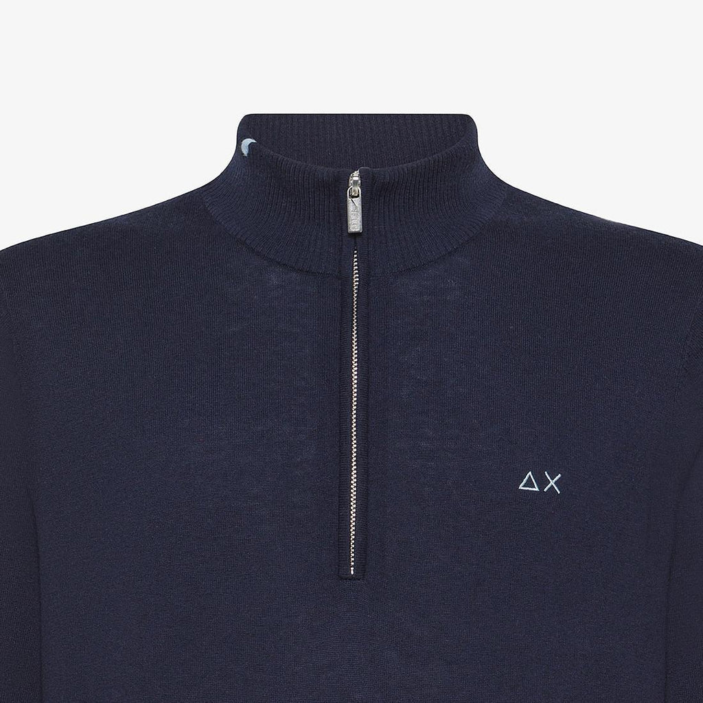 SUN68 HALF ZIP SOLID