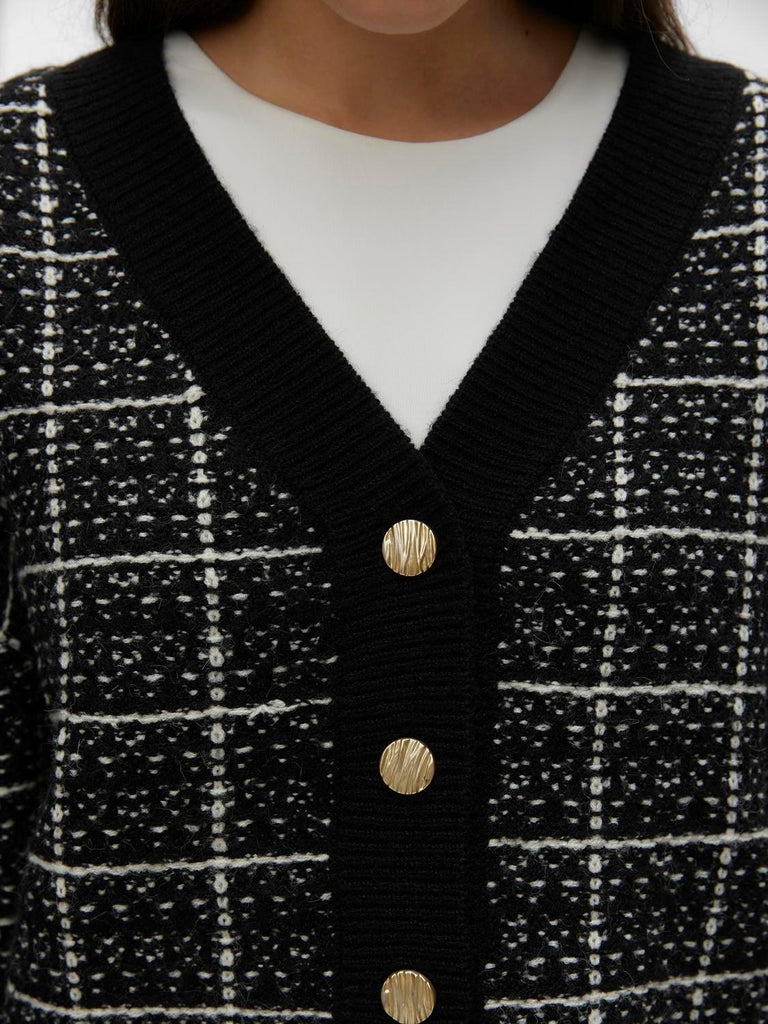 VERO MODA VMKIA LS V-NECK CROP CARDIGAN CO