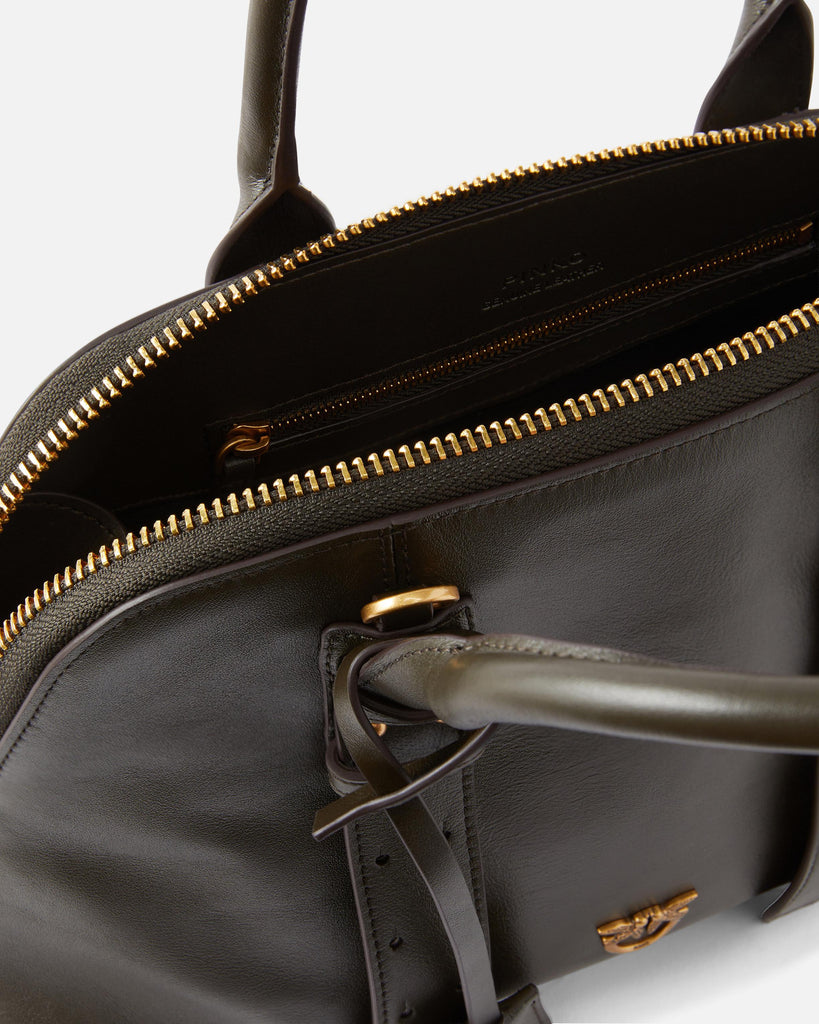PINKO BOWLING BAG MEDIUM VITELLO MOR