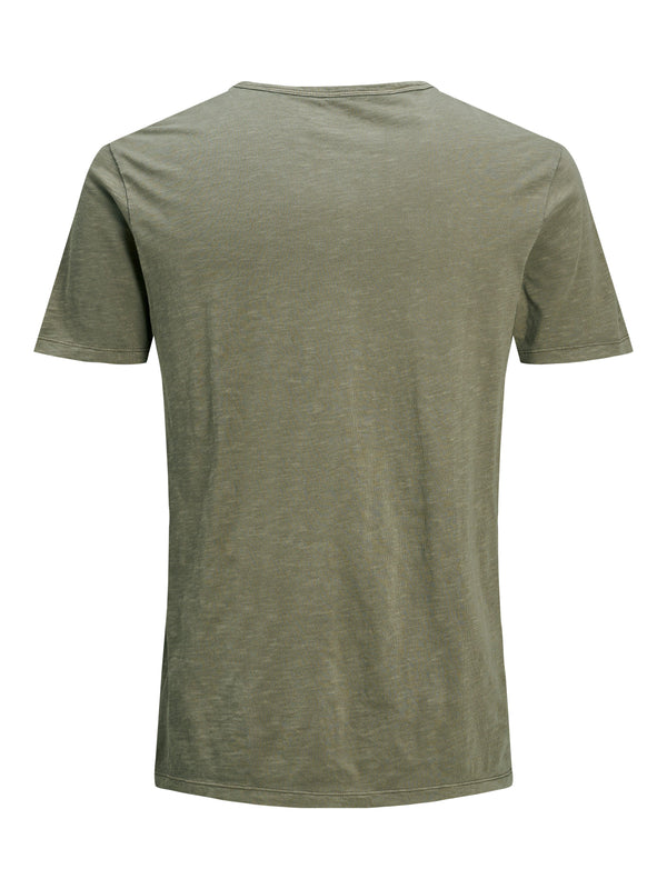 JACK AND JONES JJESPLIT NECK TEE SS NOOS