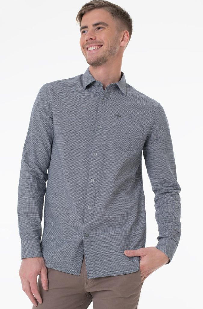 GUESS LS COLLIN YD PIEDPOULE SHIRT