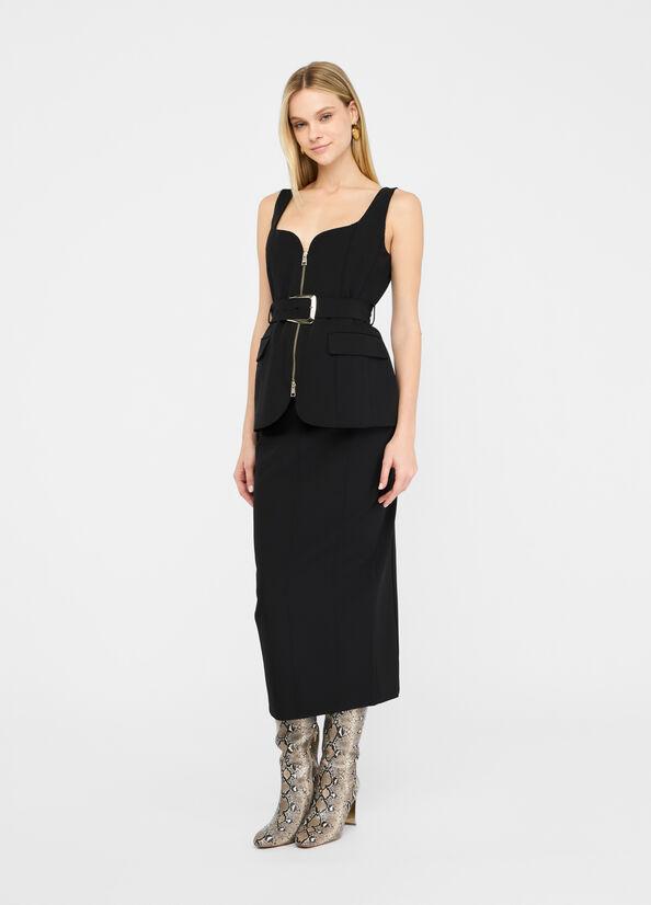 LIU JO ECS GILET CINTURATO CON ZIP