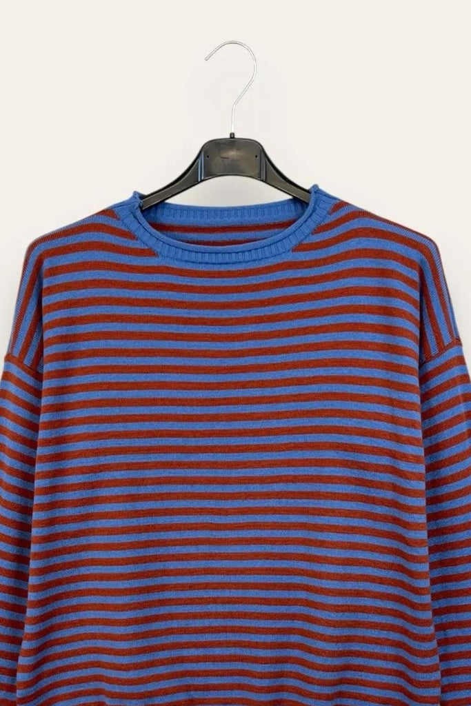 LOVEme Maglia girocollo a righe bicolore