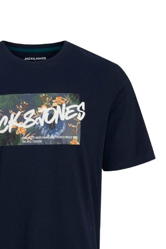 JACK AND JONES JJHAWAII SHAPE TEE SS CREW NECK LN